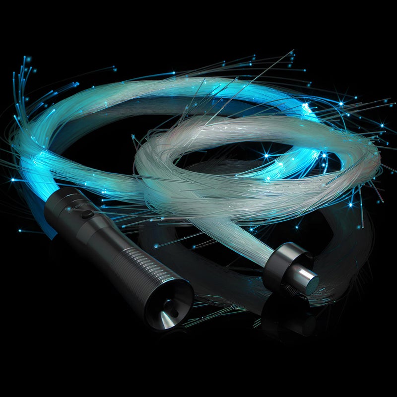 GloFX Space Whip Remix | Programmable Led Fiber Optic 360Â° Swivel | Rave Accessory for Parties, Light Shows Music Festivals | Bundle Starter Kit - Image 1